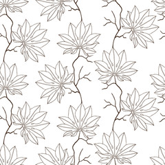 Vector illustration of leaves. (Seamless Pattern)