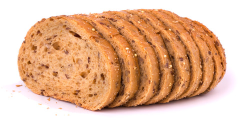 Bread from rye and wheat flour of a rough grinding.