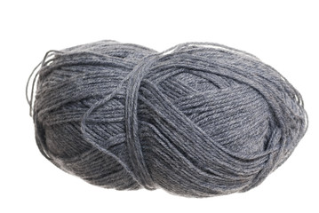 Knitting Wool on White Background.