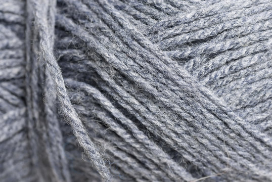 Macro Photo of Grey Wool.
