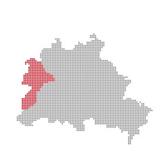 Fototapeta na wymiar Spandau - Serie: Pixelkarte Berliner Stadtteile