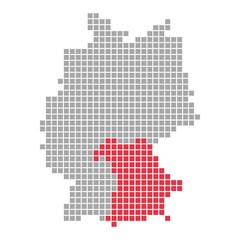 Bayern - Serie: Pixelkarte Bundesländer