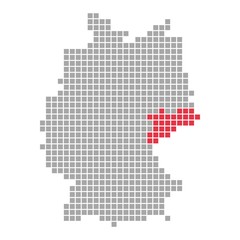 Sachsen - Serie: Pixelkarte Bundesländer