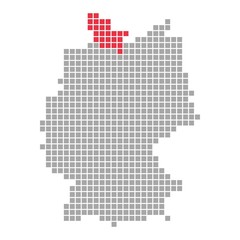 Fototapeta na wymiar Schleswig-Holstein - Seria: Pixel mapa państwa