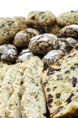 Various cookies closeup