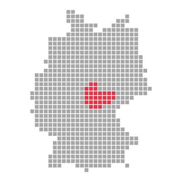 Thüringen - Serie: Pixelkarte Bundesländer