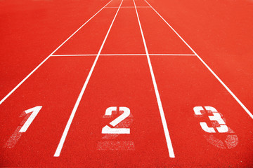 Race track with numbers