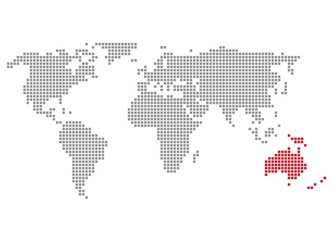 Fototapeta na wymiar Australien - Serie: Pixelkarte Kontinente