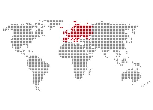 Europa - Serie: Pixelkarte Kontinente