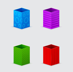 Fototapeta premium four cones gift boxes