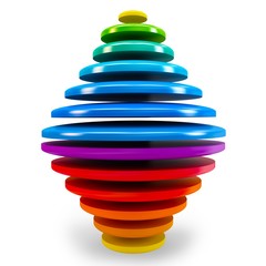 3d colorful abstract shape