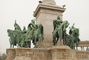Heroes Square in Budapest (Hungary)