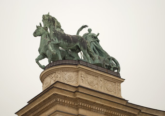 Fototapeta na wymiar Plac Bohaterów w Budapeszcie (Węgry)