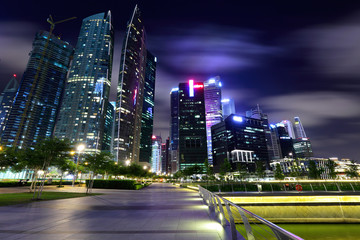 Singapore City at dusk