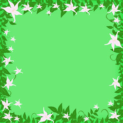 Obraz premium frame with white flowers