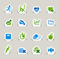 Paper Cut - Health and Fitness icons