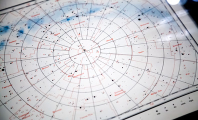 Astronomical paper star map