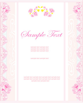 romantic flower invitation card