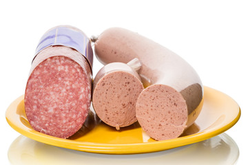 Salami and liver sausages