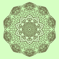 Vector round decorative design element