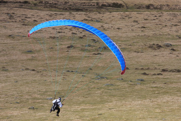 paraglider over Dartmoor
