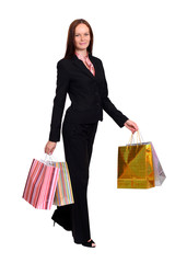 Beautiful woman with shopping bags