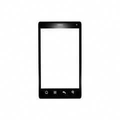 Isolated black smartphone