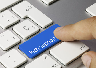 Tech support keyboard key. Finger