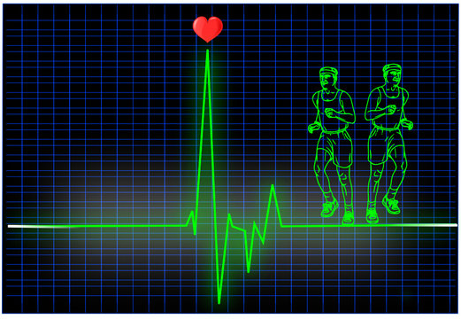 EKG mit Sportler