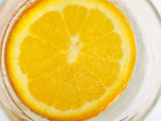 orange slice dipped