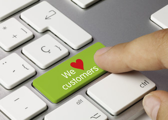 We love customers keyboard key. Finger