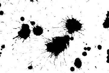 black drop ink splatter splash