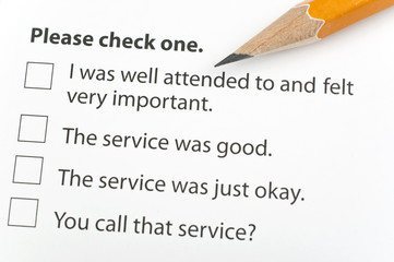 Customer survey form