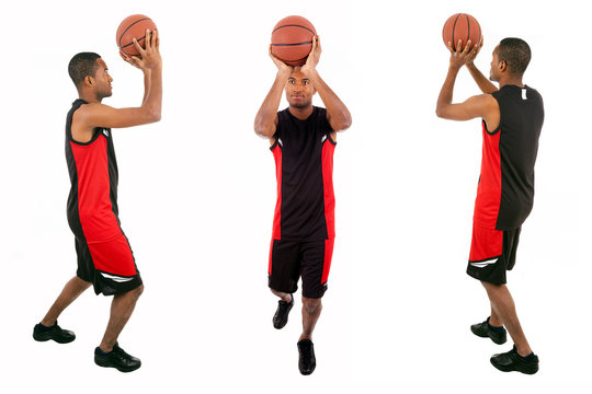 Basketball Player Isolated In White Background