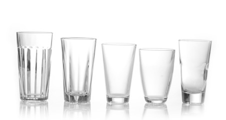 various types of juice glasses