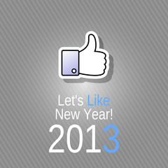 Obraz premium 2013 Like New Year Card