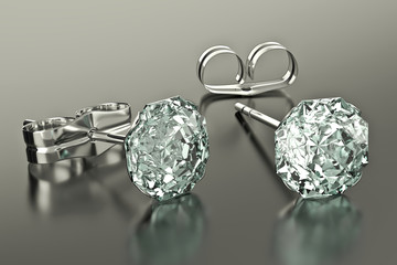 orecchini con diamante