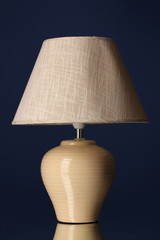 table lamp on dark blue background