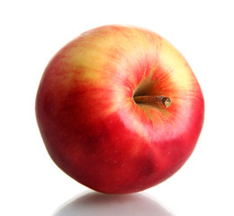 juicy red apple isolated on white