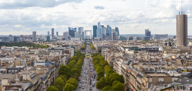 La Defense Seen From Arc De Triomphe