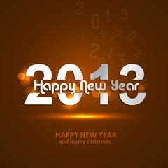 Happy new year glossy 2013 colorful background