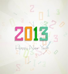 Happy new year 2013 colorful vector design