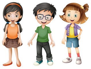 A boy and girls