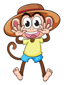 A Monkey Wearing A Hat