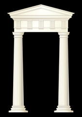 classic columns vector drawing