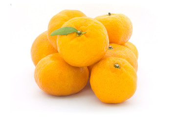Orange fruit isolated on white