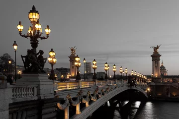 Fotobehang Alexander III-brug, Parijs, Frankrijk © Francisco Javier Gil