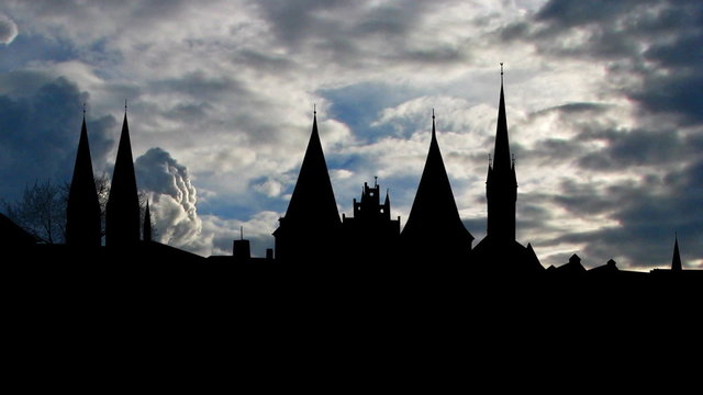 Germany Holsten gate storm clouds