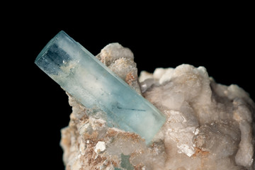 Big well formed Aquamarine crystals on matrix rock