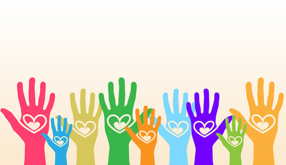 Fototapeta premium Colorful hands